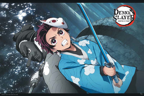 ABYstyle Demon Slayer Tanjiro & Urukodaki Poster 91,5x61cm | Yourdecoration.co.uk