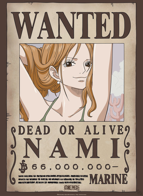 Abystyle Gbydco231 One Piece Wanted Nami Poster 38x52cm | Yourdecoration.co.uk