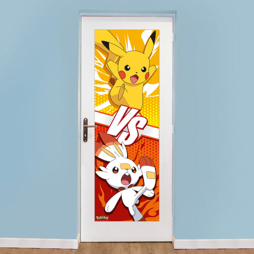 abystyle gbydco293 pokemon pikachu and scorbunny poster 53x158cm sfeer | Yourdecoration.co.uk