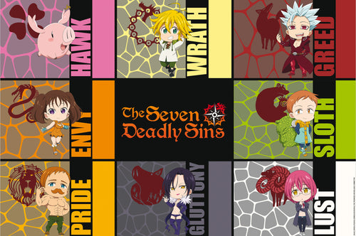 abystyle gbydco351 the seven deadly sins s3 chibi sins poster 91,5x61cm | Yourdecoration.co.uk