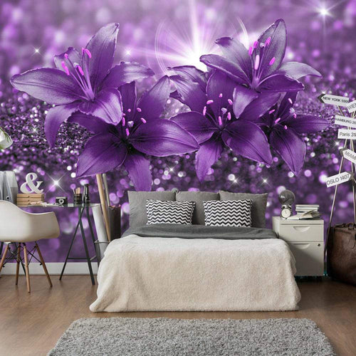 Wall Mural - Masterpiece of Purple 100x70cm - Non-Woven Murals