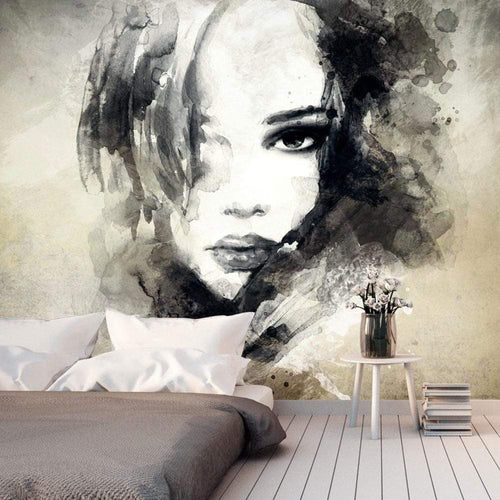 Wall Mural - Mysterious Girl 200x140cm - Non-Woven Murals