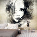 Wall Mural - Mysterious Girl 200x140cm - Non-Woven Murals