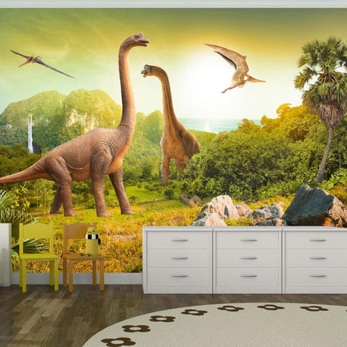 Wall Mural - Dinosaurs 350x245cm - Non-Woven Murals