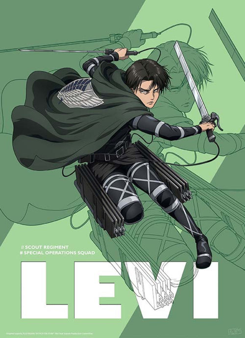 GBeye Attack On Titan Season 4 Levi Poster 38x52cm | Yourdecoration.co.uk