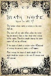 GBeye Death Note Rules Poster 61x91,5cm | Yourdecoration.co.uk