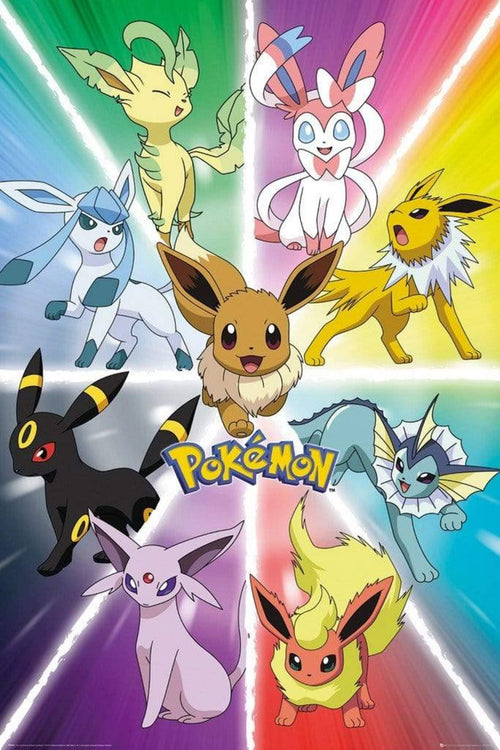 GBeye Pokemon Eevee Evolution Poster 61x91,5cm | Yourdecoration.co.uk