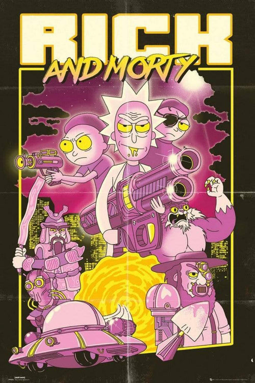 GBeye Rick and Morty Action Movie Poster 61x91,5cm | Yourdecoration.co.uk