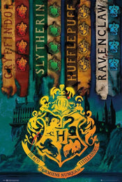 GBeye Harry Potter House Flags Poster 61x91,5cm | Yourdecoration.co.uk