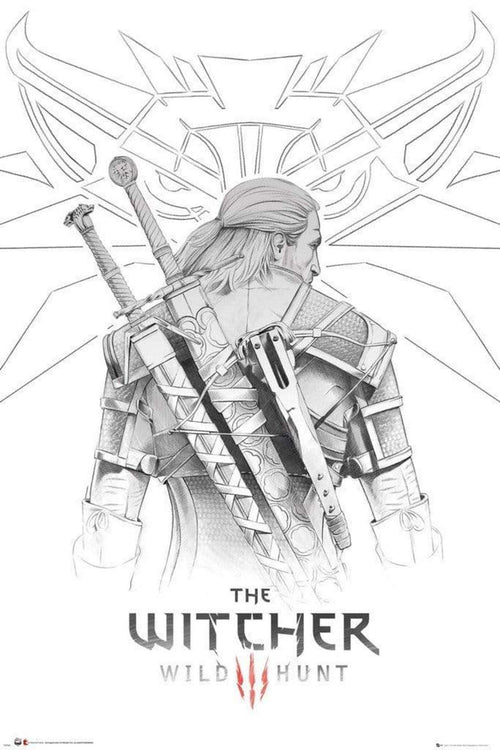 GBeye The WItcher Geralt Sketch Poster 61x91,5cm | Yourdecoration.co.uk