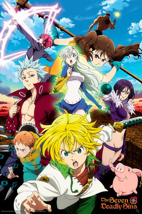 Gbeye GBYDCO026 The Seven Deadly Sins S3 Meliodas And Sins Poster 61x 91-5cm | Yourdecoration.co.uk