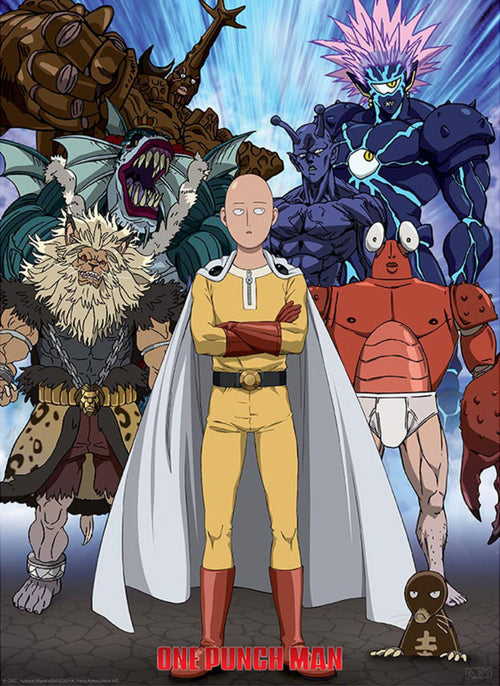 Gbeye Gbydco040 One Punch Man Saitama Vs Vilains Poster 38X52cm | Yourdecoration.co.uk