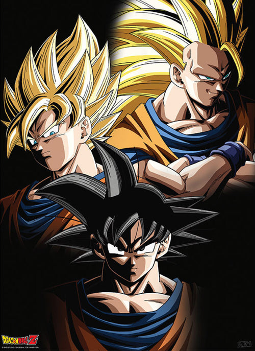 Gbeye GBYDCO092 Dragon Ball Goku Transformations Poster 38x52cm | Yourdecoration.co.uk