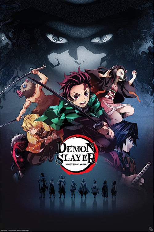 gbeye gbydco100 demon slayer group poster 61x91 5cm | Yourdecoration.co.uk