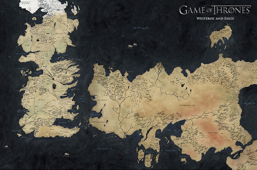 Gbeye GBYDCO140 Game Of Thrones Westeros Map Poster 91-5x61cm | Yourdecoration.co.uk