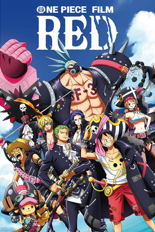 Gbeye GBYDCO193 One Piece Red Full Crew Poster 61x 91-5cm | Yourdecoration.co.uk