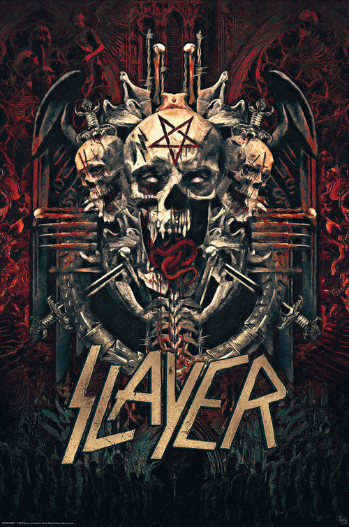 gbeye gbydco300 slayer skullagramm poster 61x91 5cm | Yourdecoration.co.uk