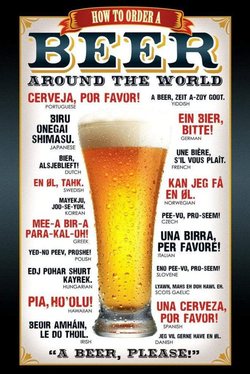 GBeye Beer How to Order Poster 61x91,5cm | Yourdecoration.co.uk