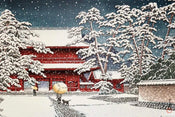 GBeye Kawase Zojo Temple in the Snow Poster 91,5x61cm | Yourdecoration.co.uk