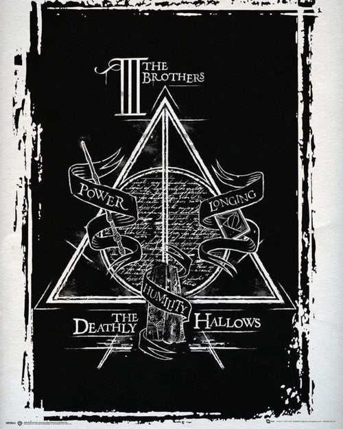 GBeye Harry Potter Deathly Hallows Graphic Poster 40x50cm | Yourdecoration.co.uk