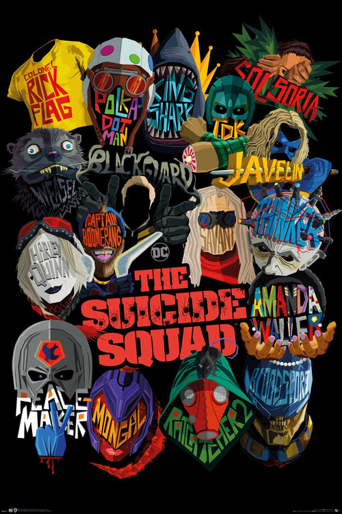 Gbeye The Suicide Squad Icons Poster 61X91 5cm | Yourdecoration.co.uk