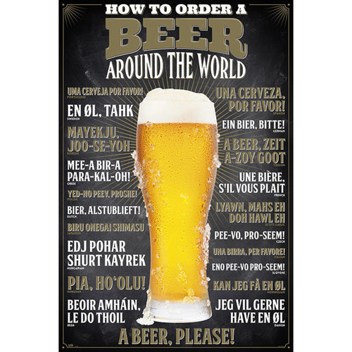 Grupo Erik GPE5132 How To Order A Beer Poster 61X91,5cm | Yourdecoration.co.uk