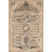 Grupo Erik GPE5158 Harry Potter Hogwarts School List Poster 61X91,5cm | Yourdecoration.co.uk