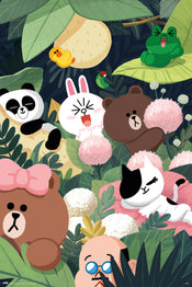 Grupo Erik GPE5348 Line Friends Jungle Poster 61X91,5cm | Yourdecoration.co.uk