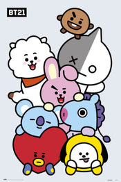 Grupo Erik GPE5357 Bt21 Characters Poster 61X91,5cm | Yourdecoration.co.uk