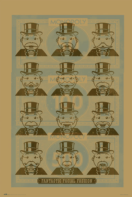 Grupo Erik GPE5417 Monopoly Facial Fashion Poster 61X91,5cm | Yourdecoration.co.uk