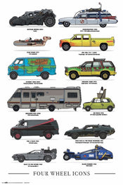 Grupo Erik GPE5459 Four Wheels Icons Poster 61X91,5cm | Yourdecoration.co.uk