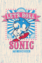 Grupo Erik GPE5490 Sonic Lets Roll Poster 61X91,5cm | Yourdecoration.co.uk