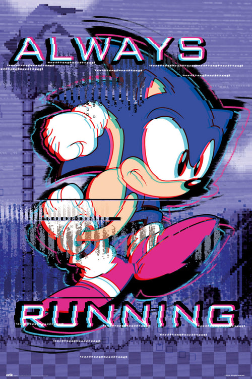 Grupo Erik GPE5491 Sonic Always Running Poster 61X91,5cm | Yourdecoration.co.uk