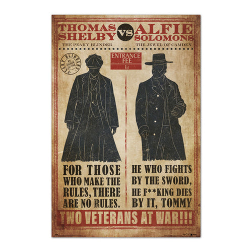 Grupo Erik GPE5591 Peaky Bilnders Thomas Vs Alfie Poster 61X91,5cm | Yourdecoration.co.uk