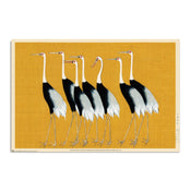 Grupo Erik Gpe5631 Poster Flock Of Beautiful Japanese Red Crown Crane By O Korin | Yourdecoration.co.uk