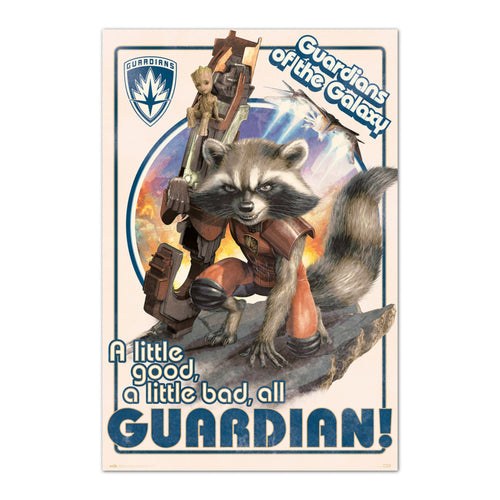 Grupo Erik Gpe5649 Marvel Guardians Of The Galaxy Rocket Baby Groot Poster 61X91 5cm | Yourdecoration.co.uk