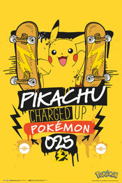 grupo erik gpe5655 pokemon pikachu charged up 025 poster 61x91.5cm | Yourdecoration.co.uk