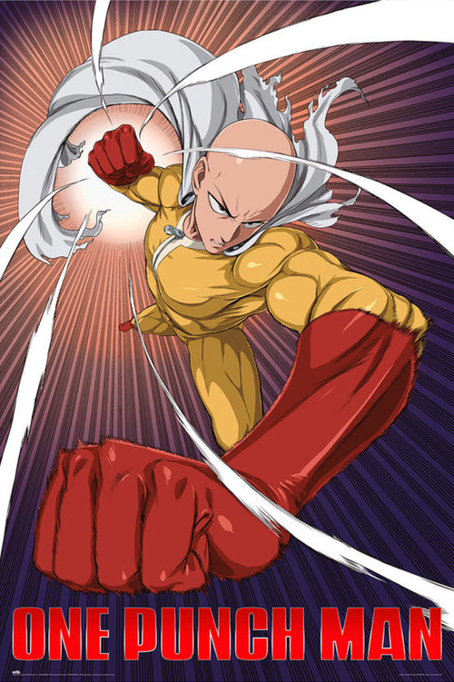 grupo erik gpe5679 one punch man saitama poster 61x91.5cm | Yourdecoration.co.uk