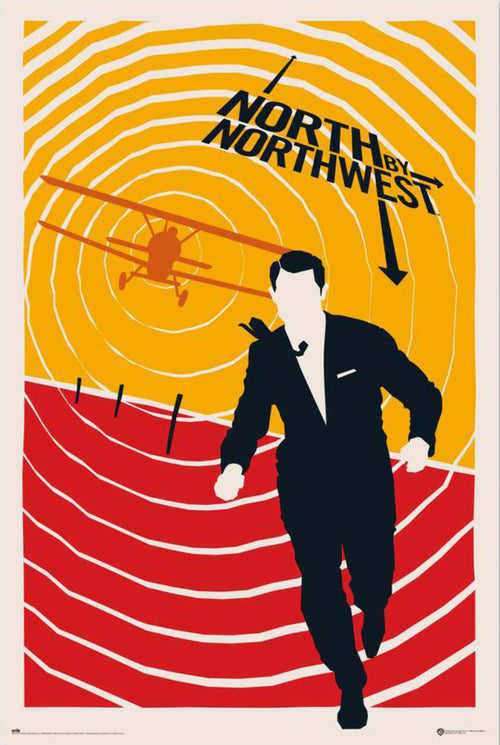 grupo erik gpe5746 north by northwest 100th anniversary wb poster 61x91 5cm | Yourdecoration.co.uk