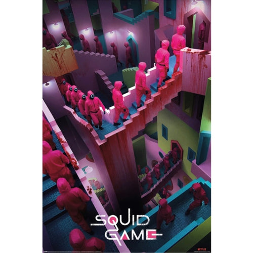 Grupo Erik Pp35008 Poster El Juego Del Calamar Crazy Stairs | Yourdecoration.co.uk