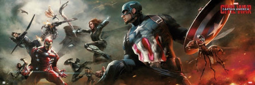 Grupo Erik PPGE8015 Marvel Captain America Civil War Poster 158X53cm | Yourdecoration.co.uk