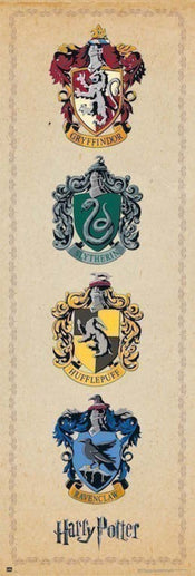 Grupo Erik PPGE8032 Harry Potter House Crests Poster 53X158cm | Yourdecoration.co.uk