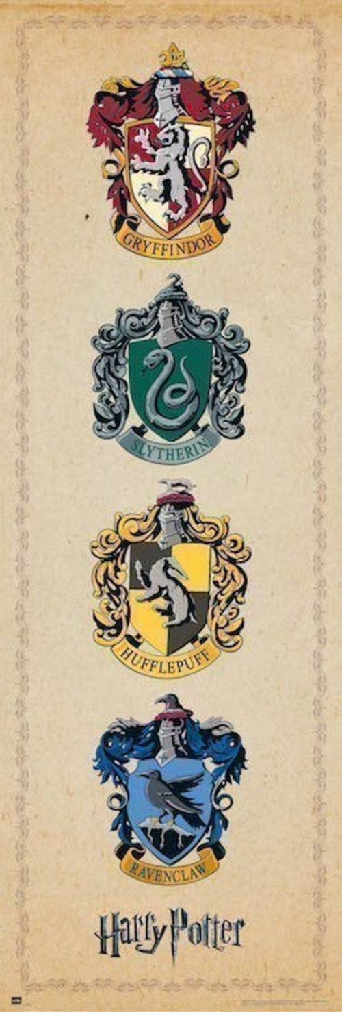 Grupo Erik PPGE8032 Harry Potter House Crests Poster 53X158cm | Yourdecoration.co.uk