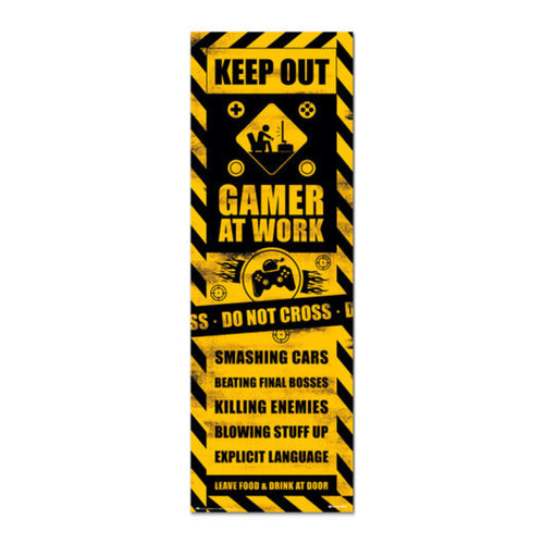 Grupo Erik PPGE8093 Gameration Gaming Caution Poster 53X158cm | Yourdecoration.co.uk