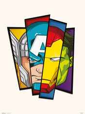 Grupo Erik Marvel Avengers Art Print 30x40cm | Yourdecoration.co.uk