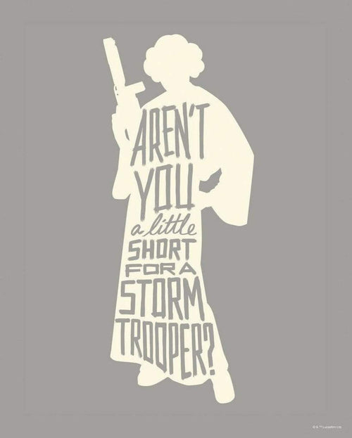 Komar Star Wars Silhouette Quotes Leia Art Print 40x50cm | Yourdecoration.co.uk