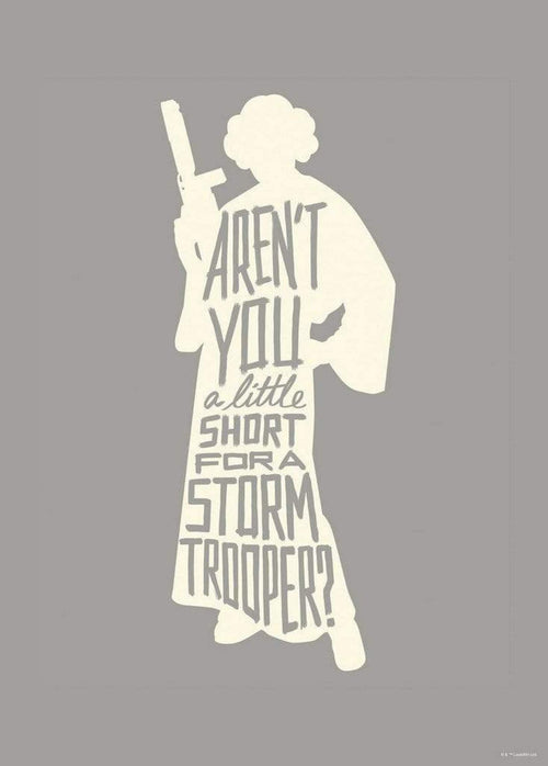 Komar Star Wars Silhouette Quotes Leia Art Print 50x70cm | Yourdecoration.co.uk