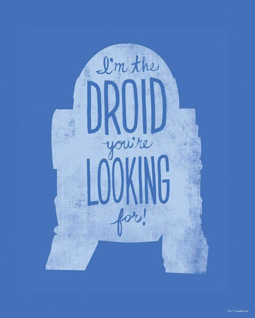 Komar Star Wars Silhouette Quotes R2D2 Art Print 40x50cm | Yourdecoration.co.uk