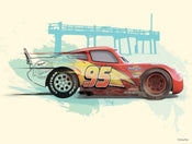 Komar Cars Lightning McQueen Art Print 40x30cm | Yourdecoration.co.uk