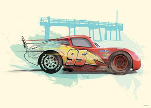 Komar Cars Lightning McQueen Art Print 70x50cm | Yourdecoration.co.uk